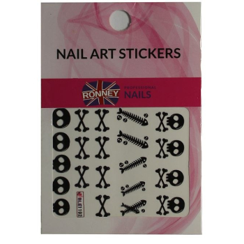 RONNEY - Naklejki wodne na paznokcie NAILART STICKERS RN 125    !